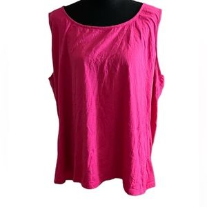 Talbots fuchsia pink sleeveless top size 3x